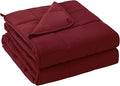 yescool Weighted Blanket for Adults (20 lbs, 60” x 80”, Red) Cooling Heavy Blanket for Sleeping Perfect for 190-210 lbs, Queen Size Breathable Blanket with Premium Glass Bead, Machine Washable