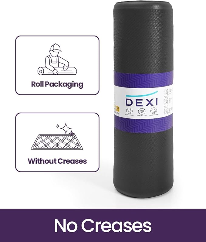 DEXI Kitchen Mat Cushioned Anti Fatigue, Extra Thick Comfort Standing Floor Mats Waterproof, Memory Foam Antifatigue Runner Rug for Desk Office, Sink, Laundry, 39x20, Black