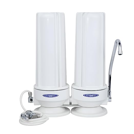 Smart Countertop Water Filter System | Crystal Quest (Double, White - Polypropylene)
