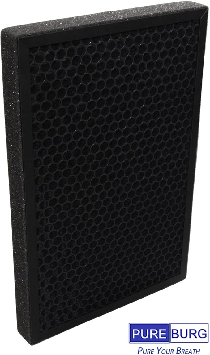 PUREBURG Replacement Filter Compatible with newpad KJ-460 Air Purifier, 2-Pack H13 HEPA Activated Carbon 2-in-1 3-Stage Filtration