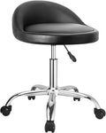 JOSTZHXIN Rolling Stool with Back,Home Office Swivel Chair Height Adjustable, Salon SPA Work Chair Shop Stool