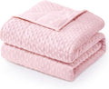 Wemore Minky Dot Weighted Blanket for Adults Queen Size 15 lbs, Soft Cozy Heavy Blanket for Stress Relief and Sleep Promotion, Breathable Blanket for All-Season with Glass Beads, Pink 60 x 80 inches