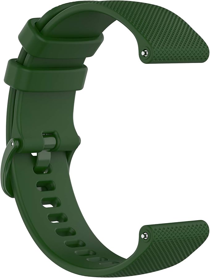 Compatible with Garmin Venu Sq Bands for Women Men, 20mm Quick Release Silicone Replacement Band Wristbands Straps Bracelet Fit for Garmin Vivoactive 3 Music, Forerunner 245 645 (Army Green)