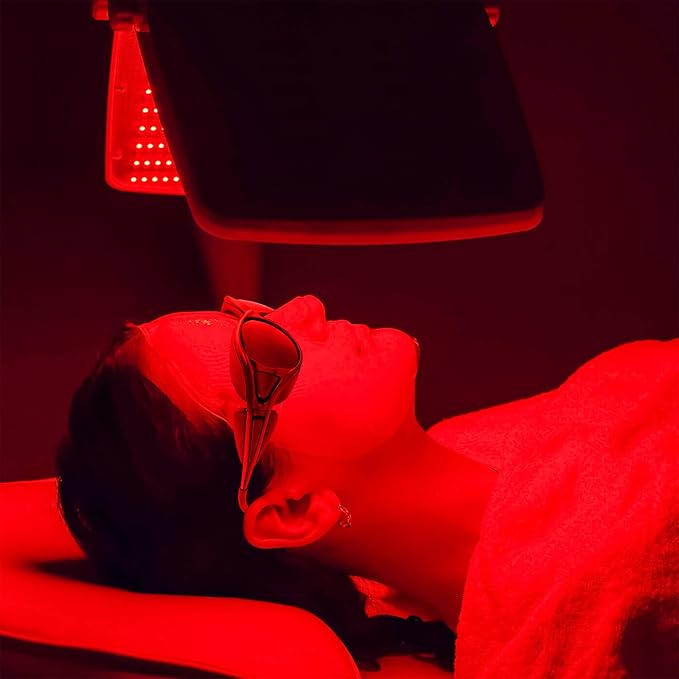 Professional Red Light Therapy Glasses for Eye Protection - Infrared Goggles, LED Red & Blue Light Therapy, Portable Eye Care