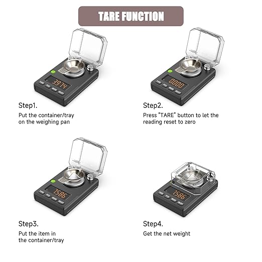 Milligram Scale 100g x 0.001g, MG Powder Scale with Selectable Auto Off, Built-in Bubble Level, 20g Calibration Weight Included, USB/Battery