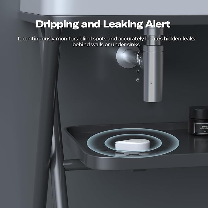 THIRDREALITY Zigbee Water Leak Sensor WL2 4Pack with Dripping&Leaking Detection, App Notification, Zigbee Hub Needed, 3Year Battery Life, No Battery & Srien, Support Home Assistant, SmartThings, Homey