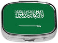 Pill organizer - compact stylish and beautiful, lightweight and easy to carry - very suitable for travel and daily use - Flag of Saudi Arabia