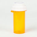 Five Star Supplies Thumb Tab Plastic Pill Bottles - Reversible Cap Easy Open & Child Resistant - Pill Container Prescription Vial - Easy Open/Push N Turn (Amber, 10 DRAM 255 ct.)