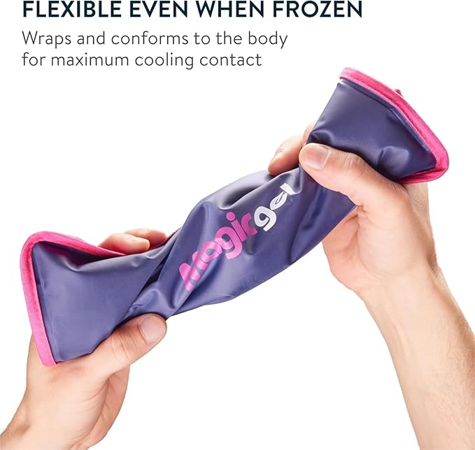 Magic Gel Premium Ice Packs - 2 Pack | 2 Reusable Gel Ice Packs (11.8" x 7.8") for Icing Injuries, Pain Relief, Cold Compress for Reducing Swelling | Flexible & Foldable