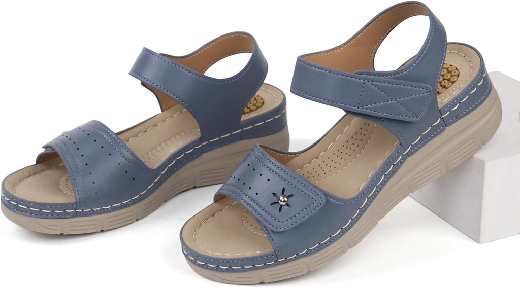 JABASIC Women Comfortable Sandals Orthotic Walking Sandals Orthopedic Arch Support Sandals