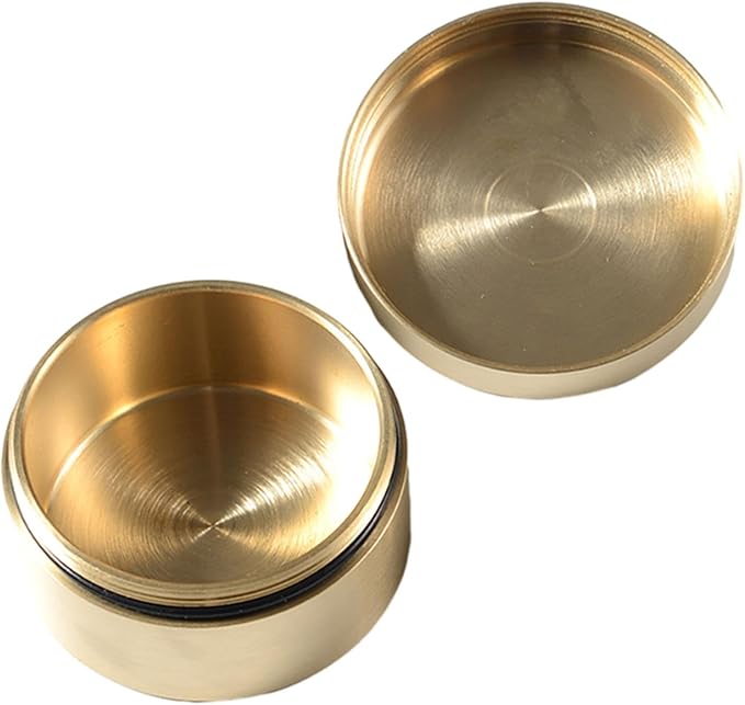 Brass Pill Case Round Pill Box Practical Coin Holder Dustproof Sealed Container Travel Pill Organizer for Jewelry Outdoor