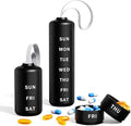 7 Day Pill Organizer, Travel Pill Box with Effortless Opening Design, Zoksi Weekly BPA Free Medicine Organizer with Large Container, Portable Waterproof Vitamin Case for Vitamin, Fish Oil, Supplement