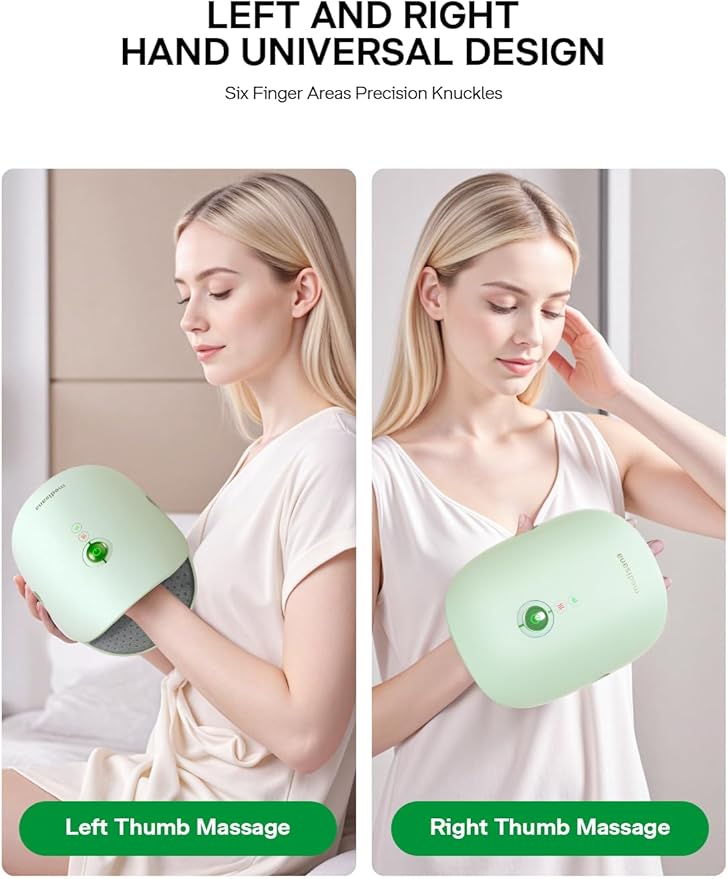 Medisana Hand Massager with Heat and Compression, Knuckle Stretching Massage, Memory Function, Cordless Hand Massager for Arthritis and Carpal Tunnel Relief, Mother’s Day Gift for Mom Women