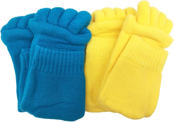 Toe Separator Yoga Gym Sports Massage Foot Alignment Socks 2 Pairs