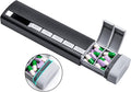 Daviky Travel Pill Organizer - Premium Aluminum 7 Day Weekly Pill Organizer, Daily Pill Case Spill Prevention, Stylish Pill Holder 7 Day Capacity for Medicine, Supplements and Vitamins (Black)
