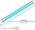 Coospider 6W UV Light Ozone Free,253.7nm Sanitizer Lamp with Cord and Plug, UVC Lamp for Shoes/Closet/Cabinet/Bathroom 110V CTUV-6– Perfect Father's Day Gifts