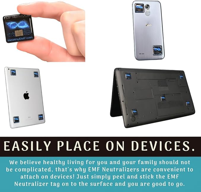Cell Phone EMF Protection Neutralizers - USA Made - Slim Design - Developed by Dr. Valerie Nelson - 20 Pack