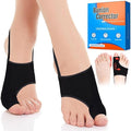2PCS Bunion Corrector for Women & Men - Toe Alignment Corrector with Splint & Pads for Hallux Valgus Pain Relief, Comfortable Toe Separator for Day/Night Support, Anti Slip Big Toe Straightener(MNBK)