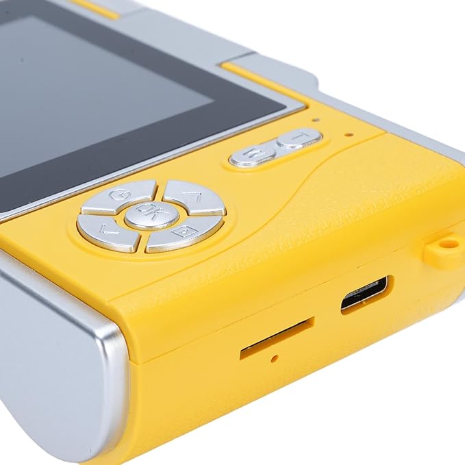 48MP Digital Camera, 1080P Video Camera, 8X Zoom, 2.4 Inch HD Flip Screen, LED Fill Light, Long Battery Life, with Multiple Functions for Entertaining Photography (Yellow)