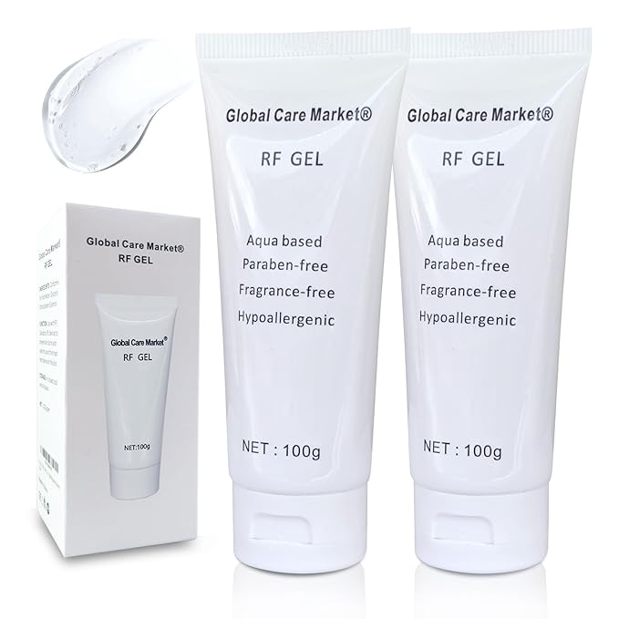 RF Gel 2 Pack-Conductive Gel for Facial Microcurrent, Skin Tightening Cream for Radio Frequency Machine, Paraben-free Skin Cooling Cream for IPL Hair Removals