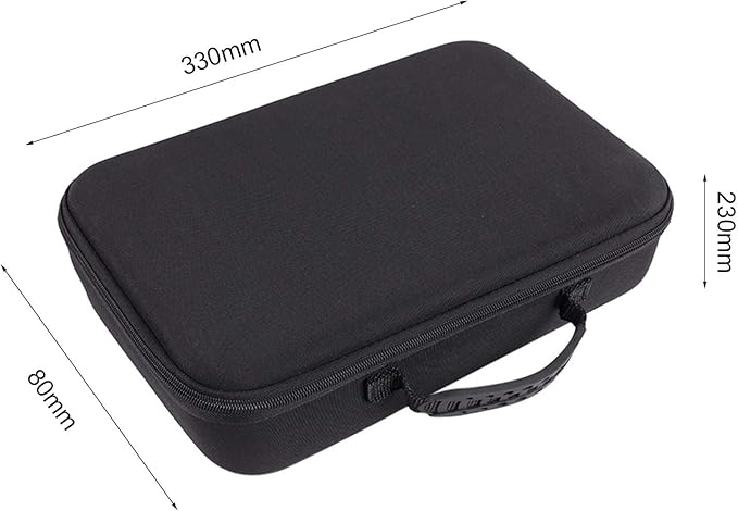 Ymiko Massage Gun Holder, Massage Gun Bag, Black (EVA, 600D Cloth, Mutispandex) Massage Gun Carrying Case With Handle with capable of storing a massage gun, 4 massage heads, and an adapt