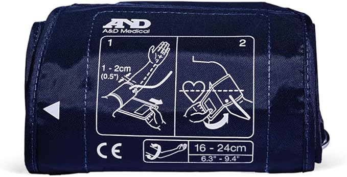 A&D Medical Small Blood Pressure Cuff Replacement (6.3-9.4"/16-24cm), Latex Free Blood Pressure Cuff, UA-289A ISO-Compliant Connector for Home Use Select A&D Medical Automatic Blood Pressure Monitors