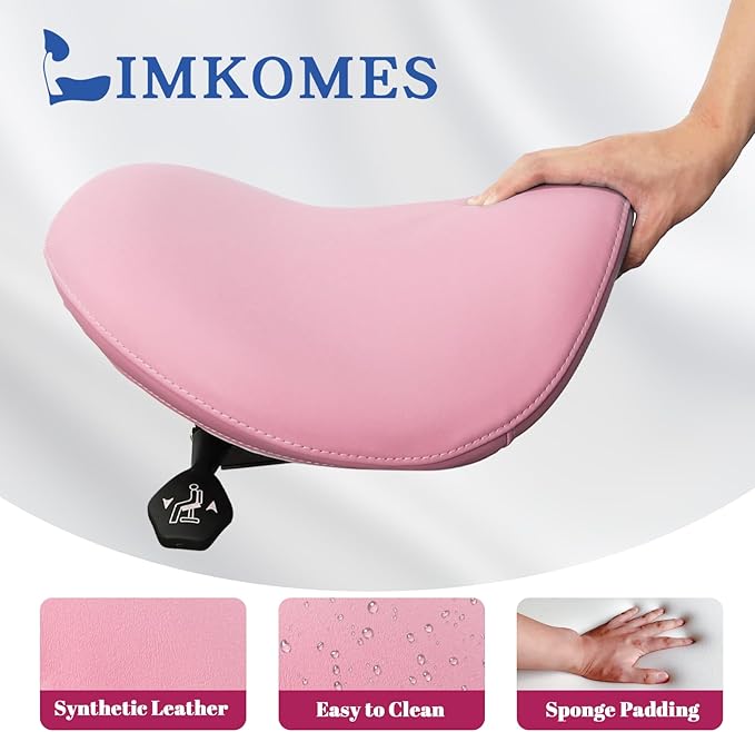 Saddle Stool with Wheels,Rolling Stool,Rolling Chair Ergonomic Swivel Rolling Chair with Hydraulic Lifting Height Adjustable Rolling for Office Medical Massage Salon Drafting(Pink)
