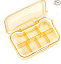 New Weekly Pill Organizer, Moisture-Proof Storage Case, Daily Travel Pill Storage Container, Travel Pill Box – Suitable for Vitamins, Dietary Supplements & Fish Oil (Yellow)