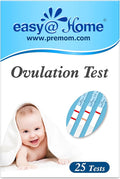 Easy@Home Ovulation Test Strips, 25 Pack Fertility Tests, Ovulation Predictor Kit, Powered by Premom Ovulation Predictor iOS and Android App, 25 LH Strips