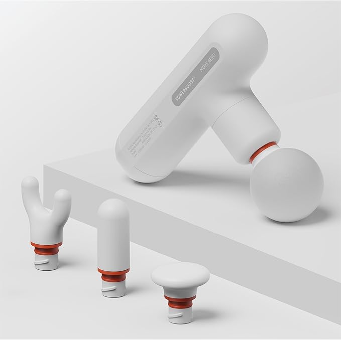 Sharper Image Powerboost Move Aero [New 2026 Version] Mini Deep Tissue Percussion Massage Gun| Muscle Recovery & Pain Relief Massage Tool| Full Body Back & Shoulder Massager| Gift for Men Women