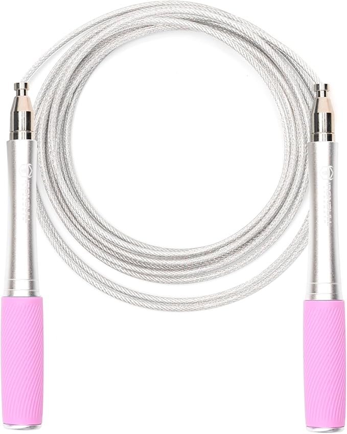 Jump Rope for Men & Women - Ultra-Fast, High Speed Jump Rope - Self-Locking Screw-Free Design with Aluminum Handles and Silicone Textured Grips - Precision Engineered for Maximum Performance - Skipping Rope for Workout Fitness, Cross Training & Home Ex...