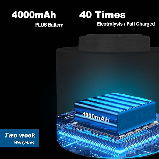 ALTHY Hydrogen Water Generator Bottle Cup SPE+PEM Dual Chamber lonizer,Upgrade 40 Electrolysis Times/Fully Charged for Travel