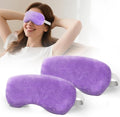 Microwave Heated Eye Mask, Steam Warm Compress for Dry Eyes, Work with Relieve, Blepharitis & Stye Treatment (Purple) - 2 Pack