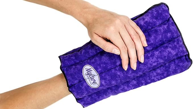 MyCare® Microwavable Heating Pad & Cold Therapy Glove - Moist Heat and Cooling Relief for Arthritis, Stiffness, Soreness, Trigger Finger - Natural Therapy Mitt for Small to Medium Hands