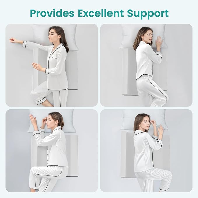 Side Sleeping Trainer Anti Snoring Devices, Anti snoring Pillow 3-Set Solution, Alleviate Snoring by Relaxed Throat Tissues, Lightweight & Comfortable