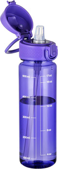 GOPPUS 17oz Kids Water Bottle for School -Straw, Leak-Proof Tritan Sports Bottle Time Marker Reusable for Girls Boys