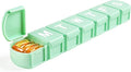 Extra Large Weekly Pill Box Organizer 7 Day, MOLN HYMY 1 Week Jumbo Pill Dispenser Case One Time a Day, Daily Med Container to Hold Vitamin and Supplement (Green)