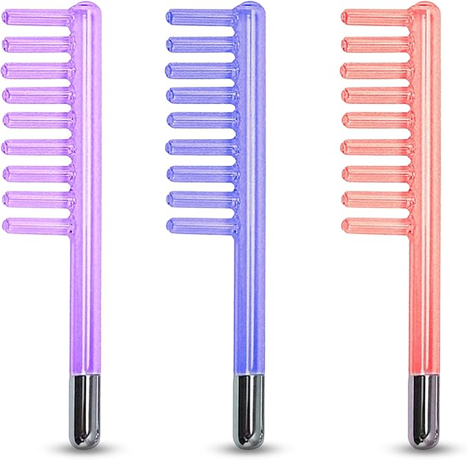 Electrode Wand Glass Tube Handheld Spare Parts for Hi Frequency Instrument Elitzia ETJX006AS (Violet Comb)