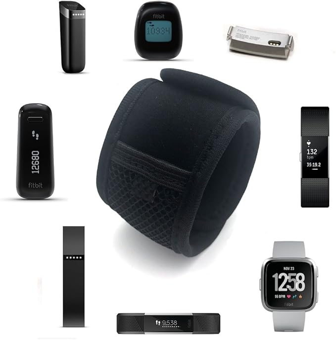 Wanty Adjustable Widen Buckle Arm Bracelet Wear Band Ankle Wristband Band with Mesh Pouch for Fitbit Inspire 3/Versa 4/Charge 3/Charge 6/Galaxy Fit3/FITVII/WHOOP 4.0 Fitness Tracker