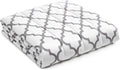 YnM Weighted Blanket,Heavy 100 Percent Oeko-Tex Certified Cotton Material, Bed Blanket for One Person of 160lbs, Ideal for Queen/King Bed (60x80 Inches, 17 Pounds, Lattice Scroll)