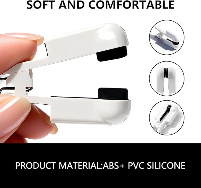 Ear Clip Electrodes, Ear Clip Accessories Fit for Tens 7000 (White)