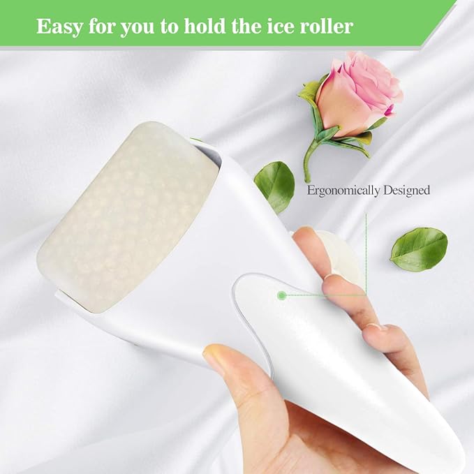 Ice Roller for Face,Eyes,Facial Massager Tool,Soothing Skin Care Tool,Cooling Skincare Device for Puffiness,At-Home Spa Gift for Women(White)