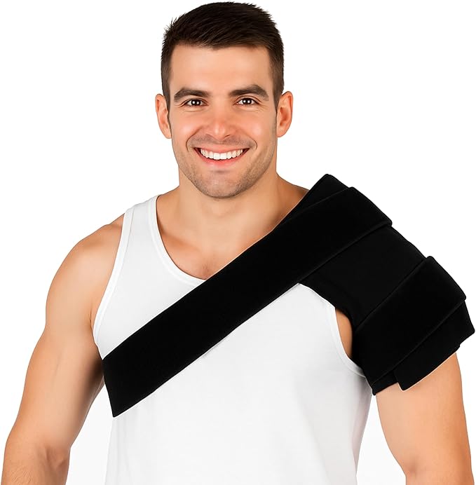 Cryopak Cold and Hot Therapy Wrap, Black, Latex-Free, Non-Toxic, for Back, Abdomen, Hip, Sports Injury Prevention, Recovery (Large). kit Includes Flexible Gel Compress, Sleeve and Strap.