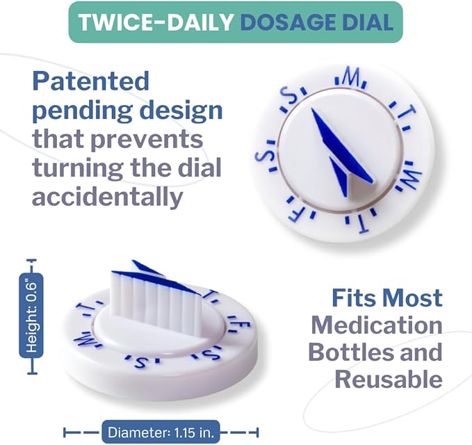 Twistwise™ Twice Daily Pill Reminder Dosage Dial - 3 Pack