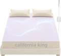 Grounding Fitted Sheets, Earthing Bed Sheets, 95% Organic Cotton + 5% Pure Silver Fiber, Grounded Sheets with Grounding Cord, Conductive Grounding Cover for Better Sleep (Beige, California King)