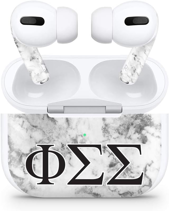 Apple AirPod Pro Skin 3M Custom Vinyl Wraps Decal Sticker Stylish Covers for Protection & Customization for 2019 Model A2190 - Phi Sigma Sigma