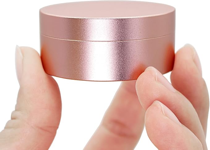 Portable Daily Pill Case, Heavy Duty Aluminium Alloy Round Pill Box, Waterproof Travel Pill Organizer, Pocket Purse Medicine Vitamin Holder EDC Container for Outdoor Camping Working