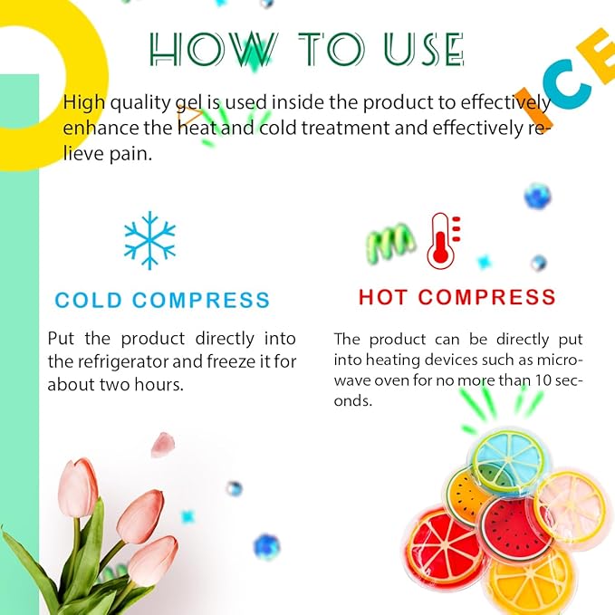 Kids Ice Pack, Hot or Cold Pack Gel Cooling Pad, Reusable for Injuries Medical Health,Swelling and Pain Relief, Tired Eyes, Child Injury, Headache, Sinus Relief (5 pcs) Vary