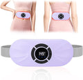 Portable Heating Pad for Period Cramps Relief Vibrating Menstrual Heating Belt for Women, Rechargeable Fast Heat with 6 Heat Levels and 6 Modes for Menstrual, Pain Relief for Back & Stomach (Purple)