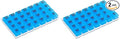 Ezy Dose Weekly (7-Day) Pill Organizer, Vitamin and Medicine Box, Large Pop-Out Compartments, 4 Times a Day, Blue (Pack of 2)